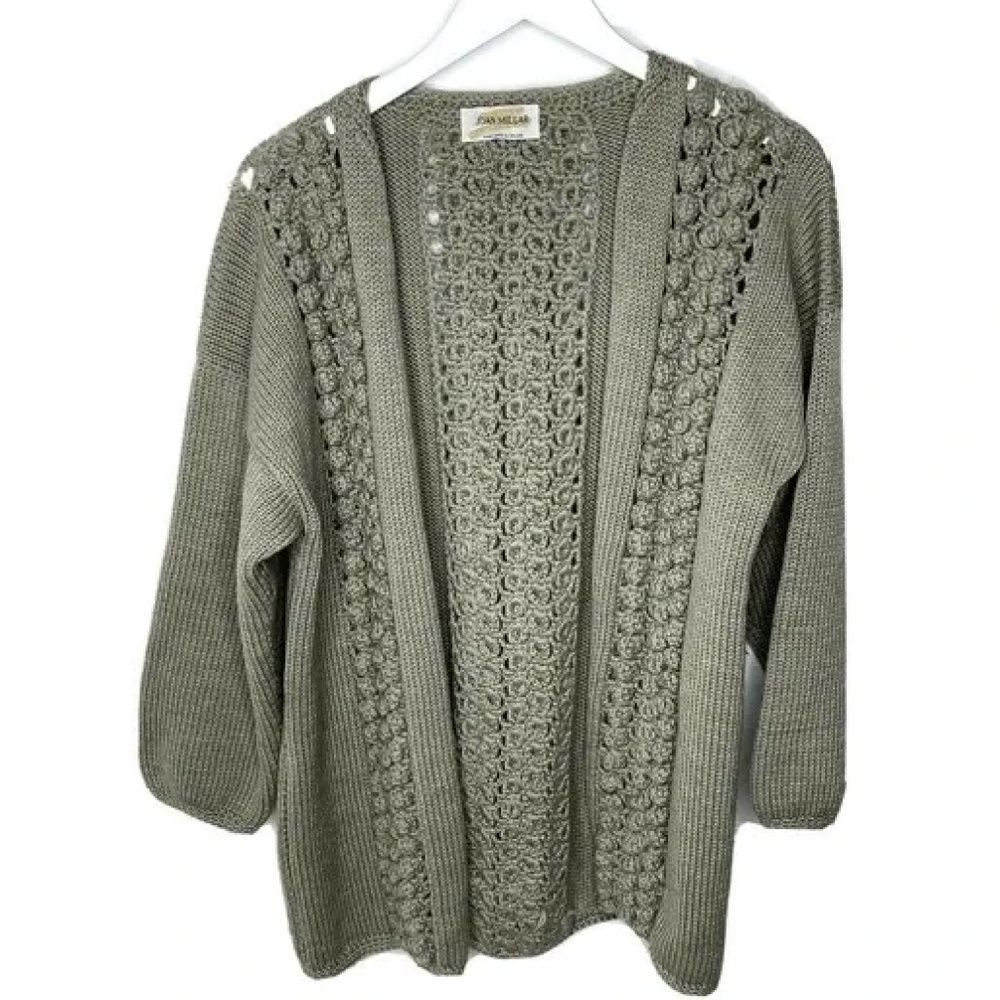 JOAN MILLER Ireland Merino Wool Bobble Cardigan